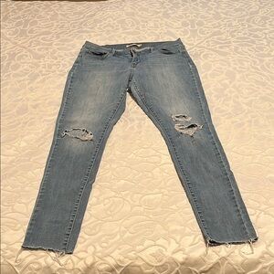 Levi's Blue Skinny Distressed Jeans